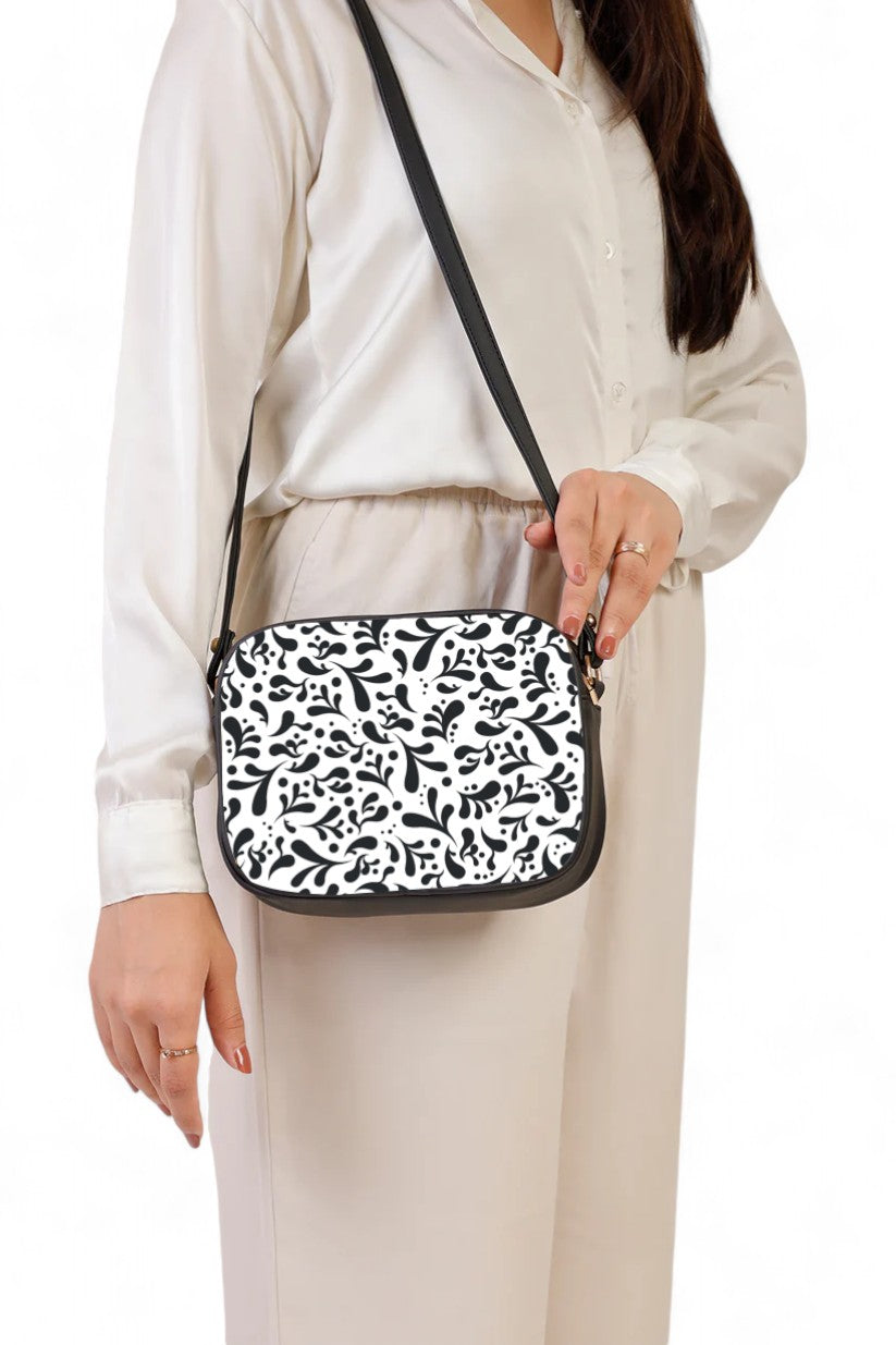 Nature Print Bag With Cross Body Bag V-235