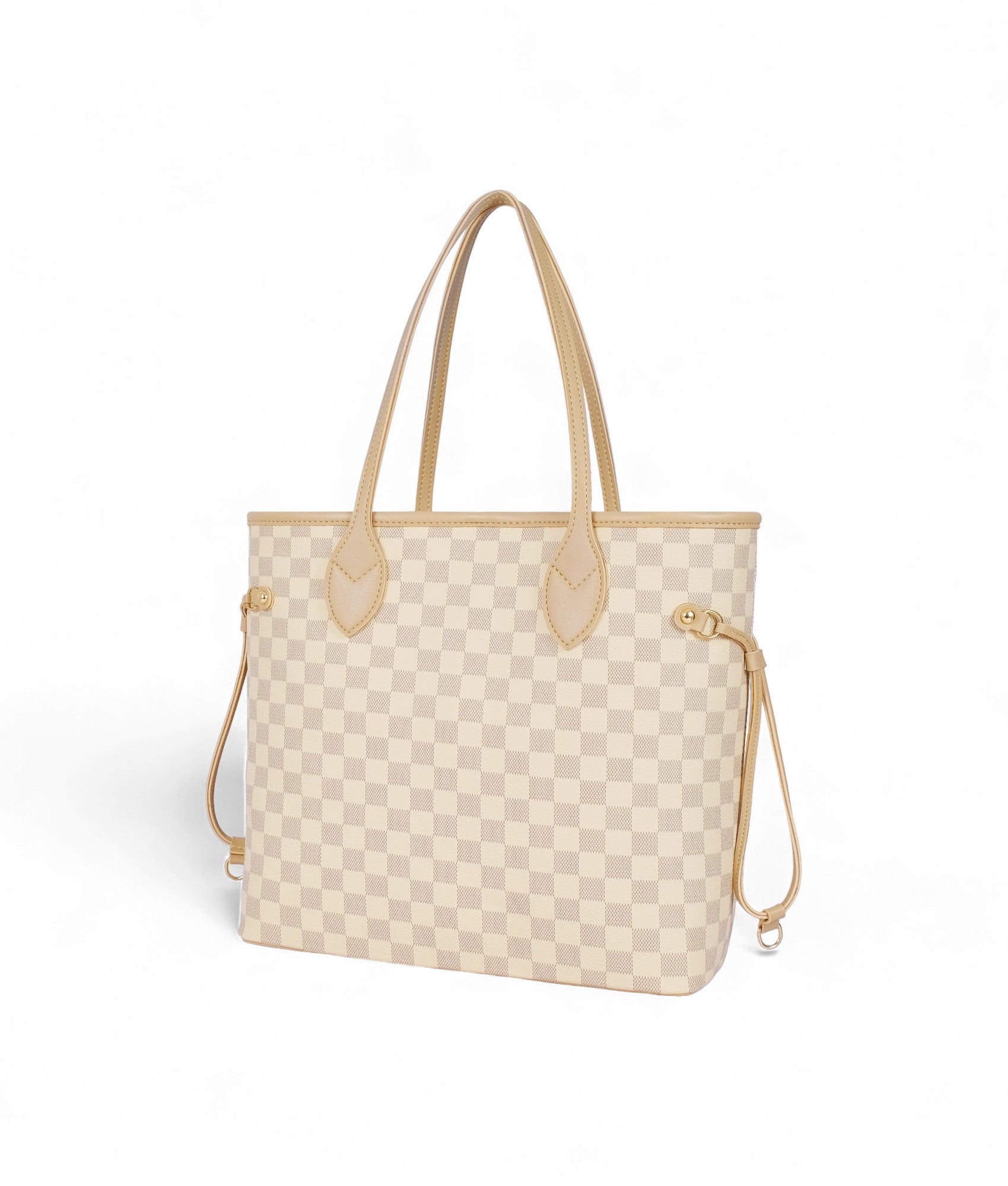 Off-white Checkered tote bag with pouch V-154