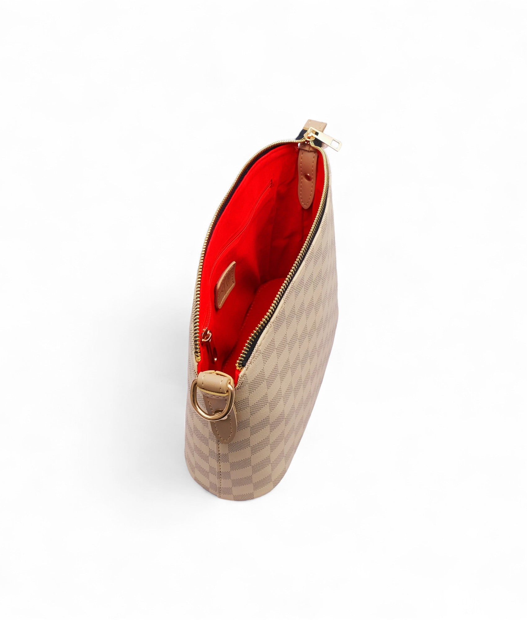 Off-white Checkered tote bag with pouch V-154