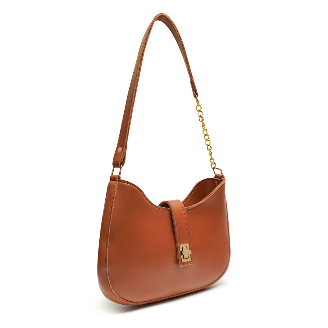 Brown Nova Strap Shoulder Bag V-0316