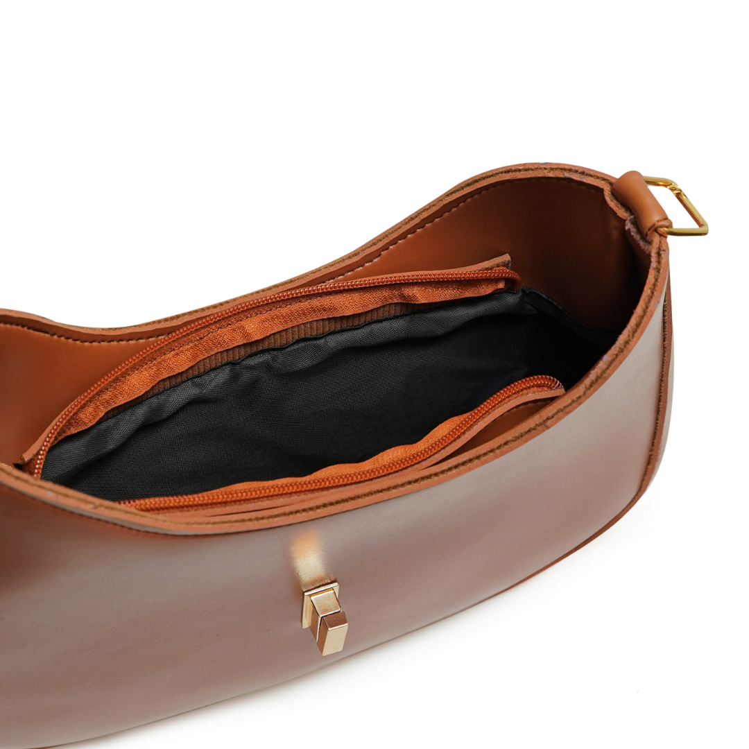 Brown Nova Strap Shoulder Bag V-0316