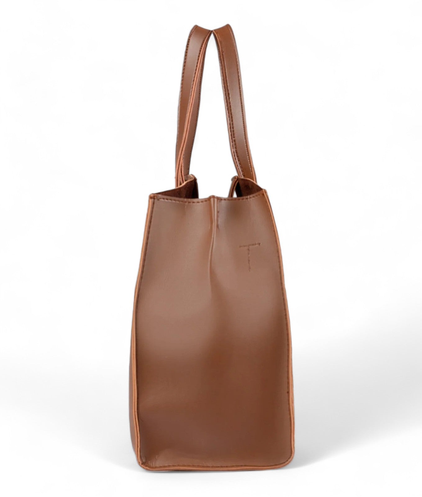 Brown Multi Compartment Satchel Bag V-129