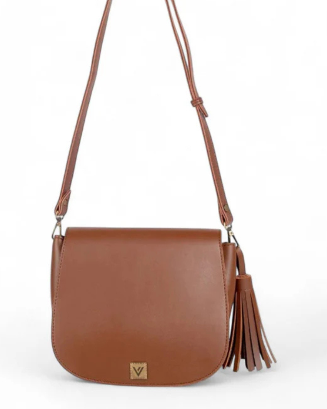 Brown Foldover Saddle Bag V-214