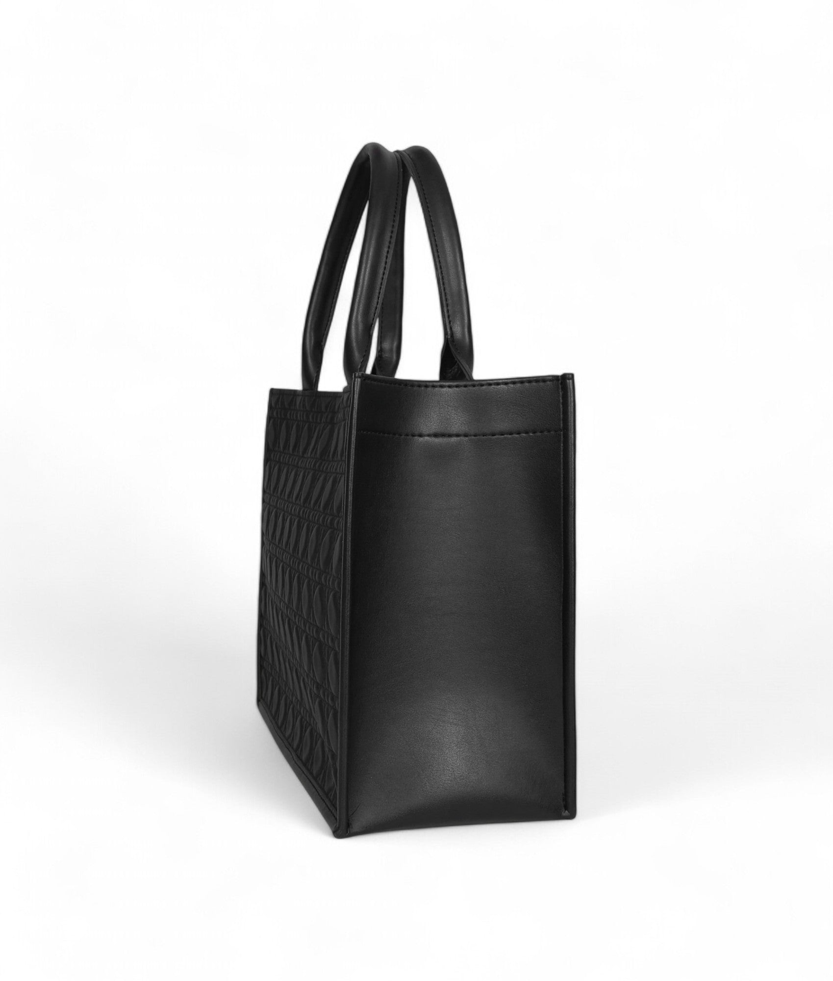 Black cube tote bag V-107