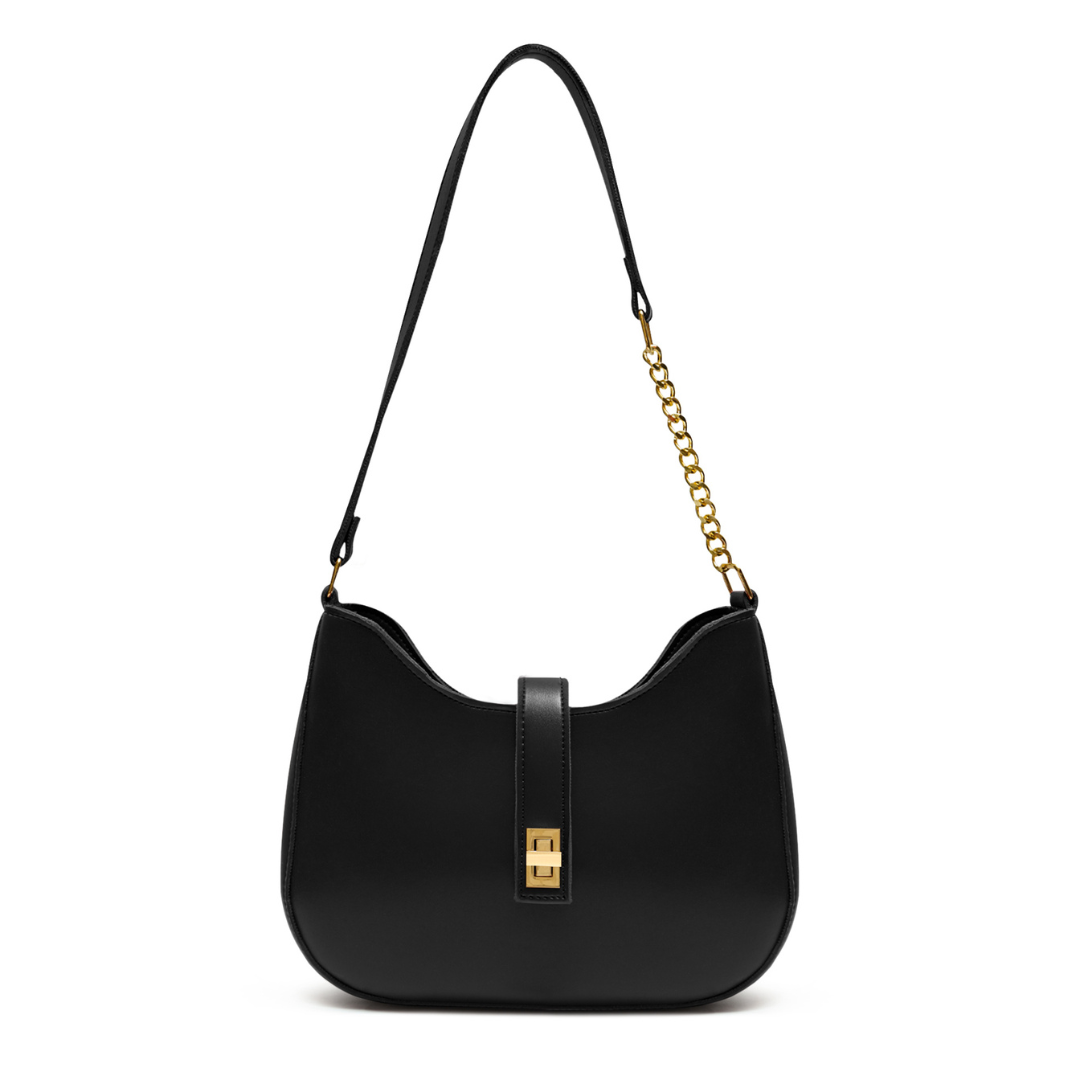 Black Nova Strap Shoulder Bag V-0317