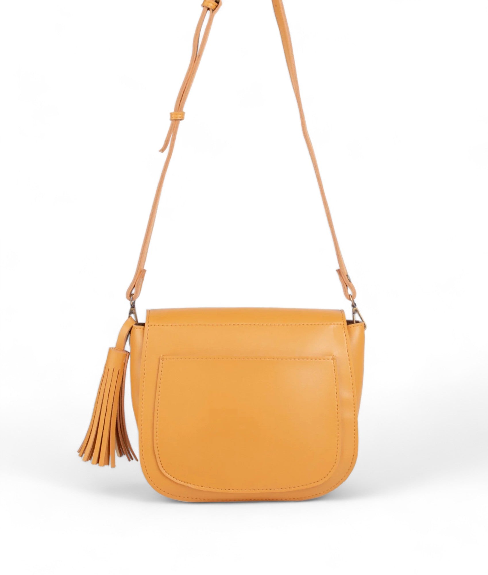 Mustard Foldover Saddle Bag V-231