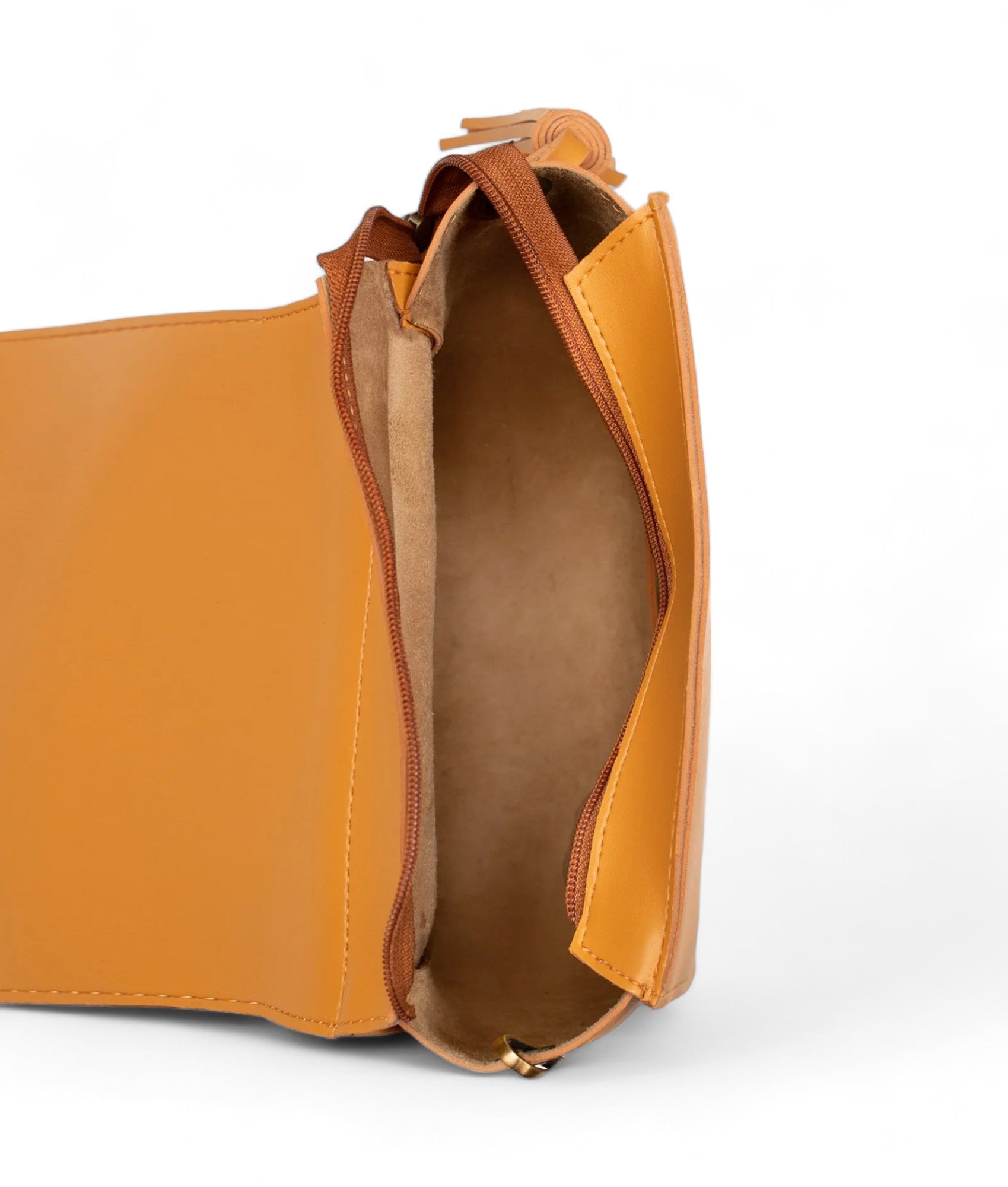 Mustard Foldover Saddle Bag V-231
