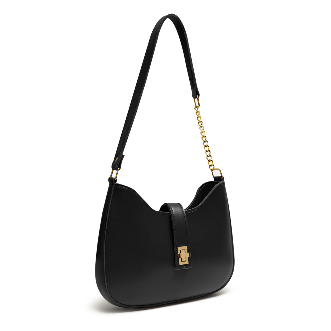 Black Nova Strap Shoulder Bag V-0317