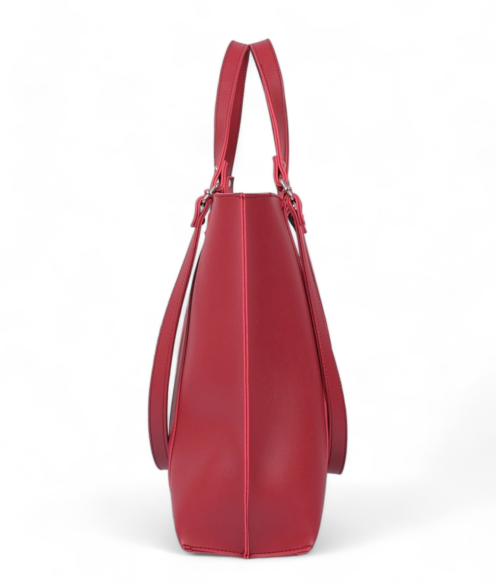Red Double Handle Tote Bag V-157