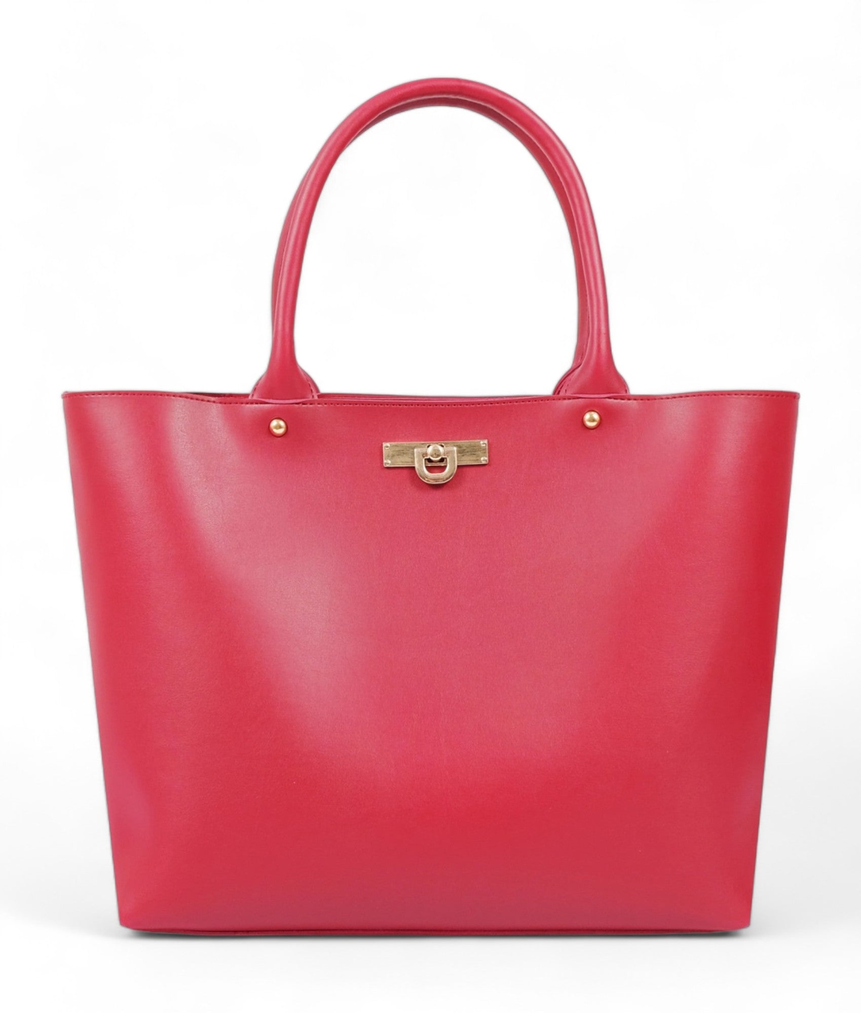Red Zipper Tote Bag V-158