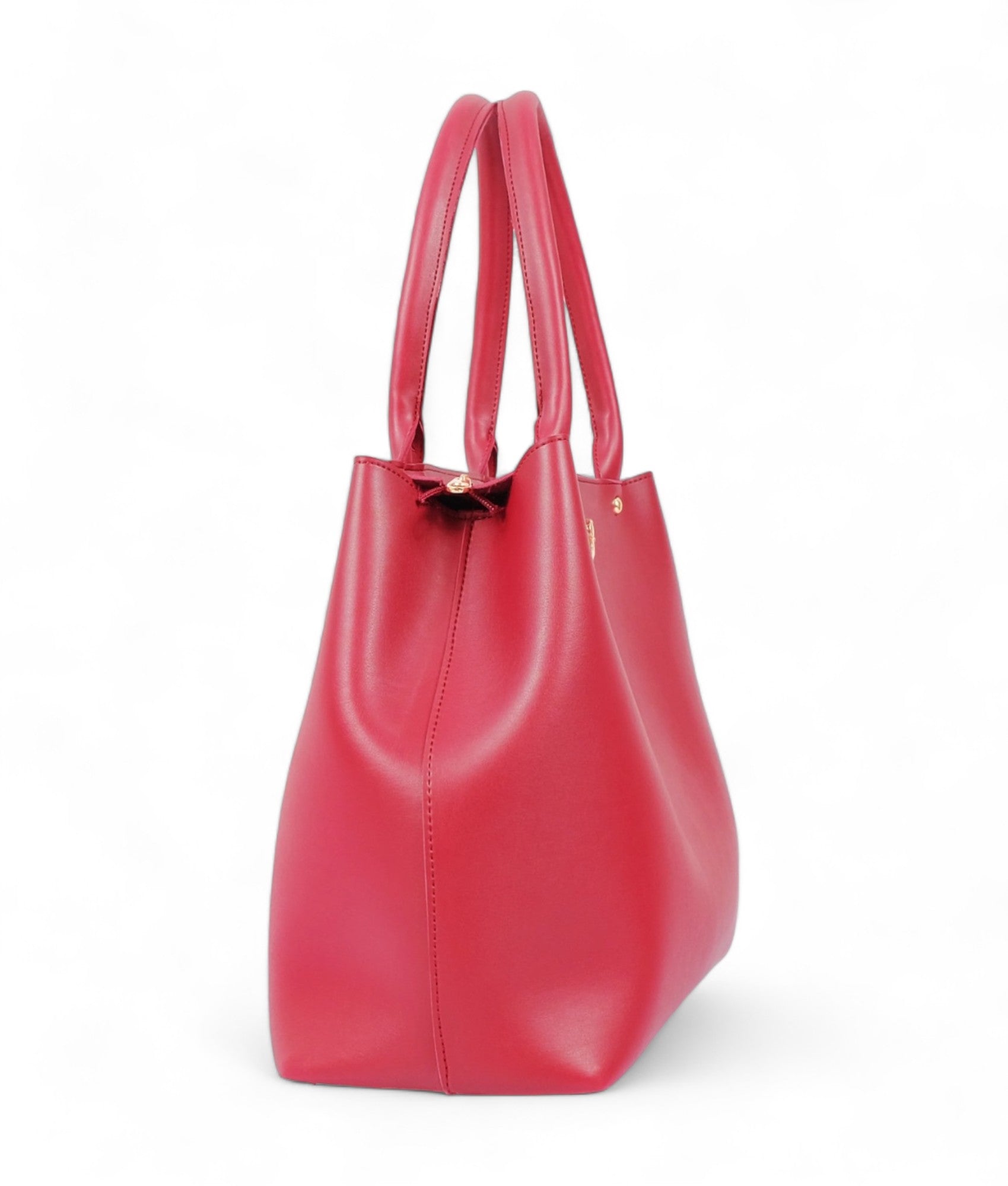 Red Zipper Tote Bag V-158