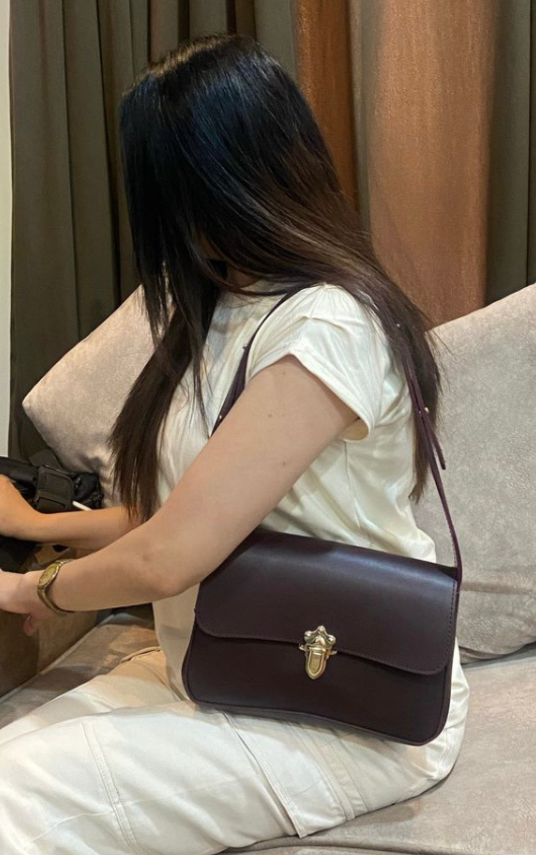 Black Dazzle Shoulder Bags V-0303