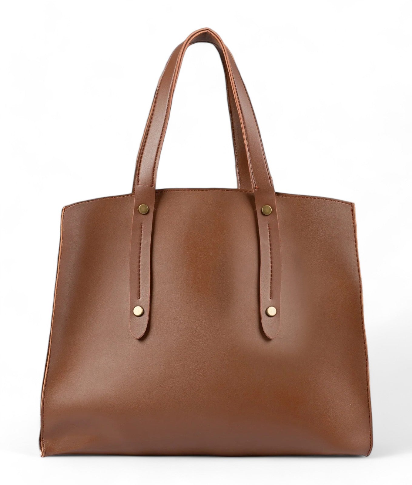 Brown Multi Compartment Satchel Bag V-129