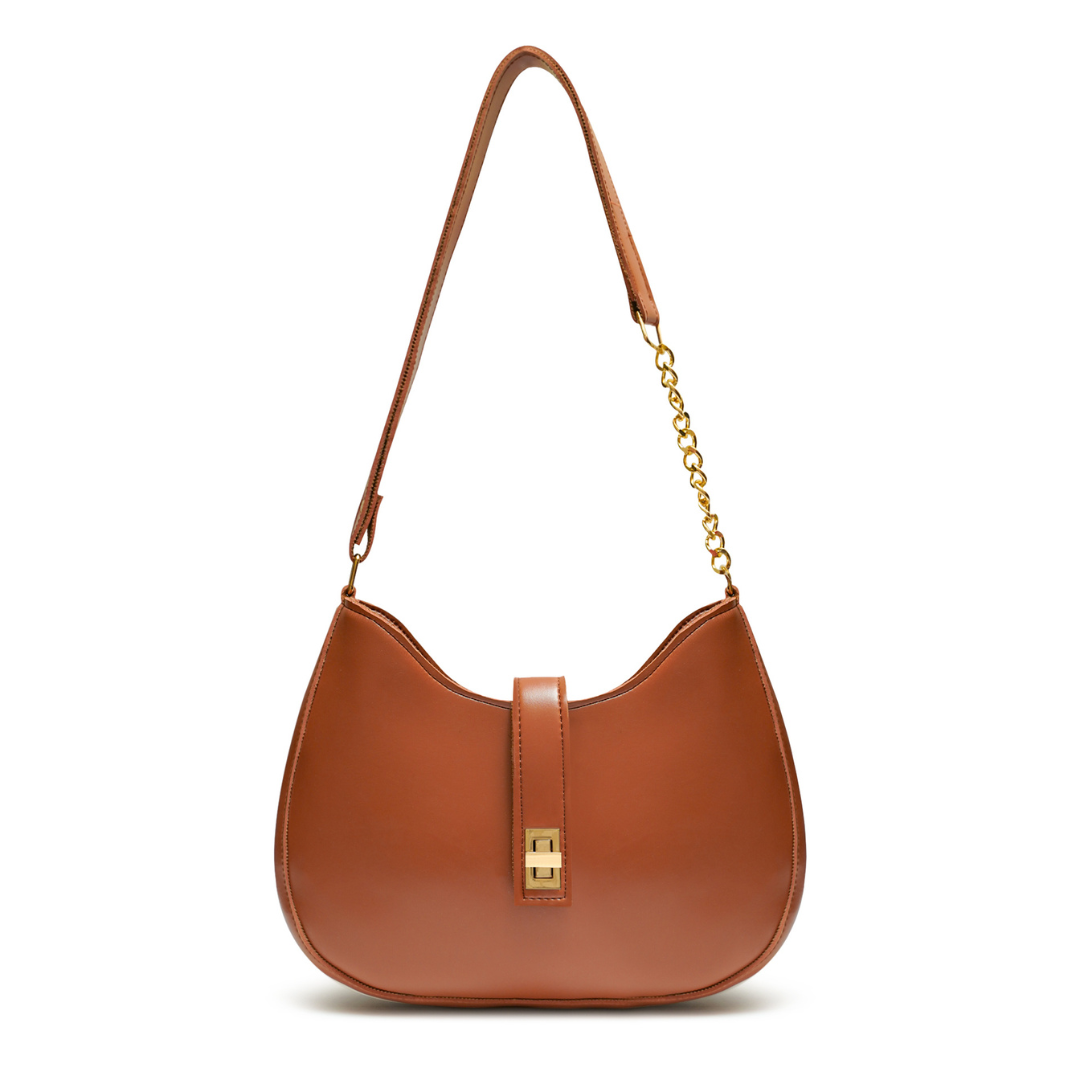 Brown Nova Strap Shoulder Bag V-0316