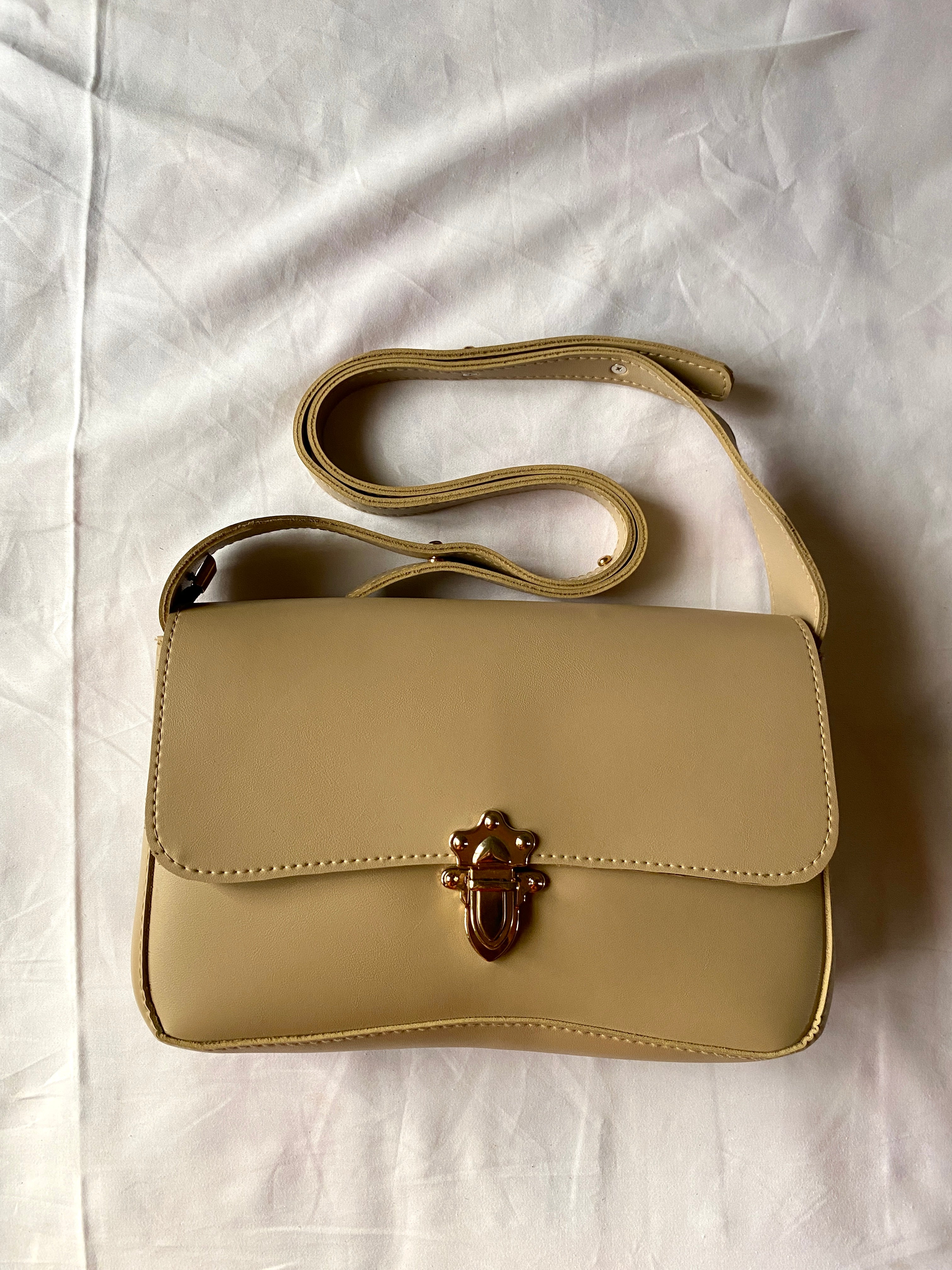 Biege Dazzle Shoulder Bags V-0304